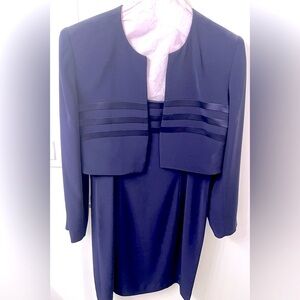 Jones New York navy blue dress with jacket
